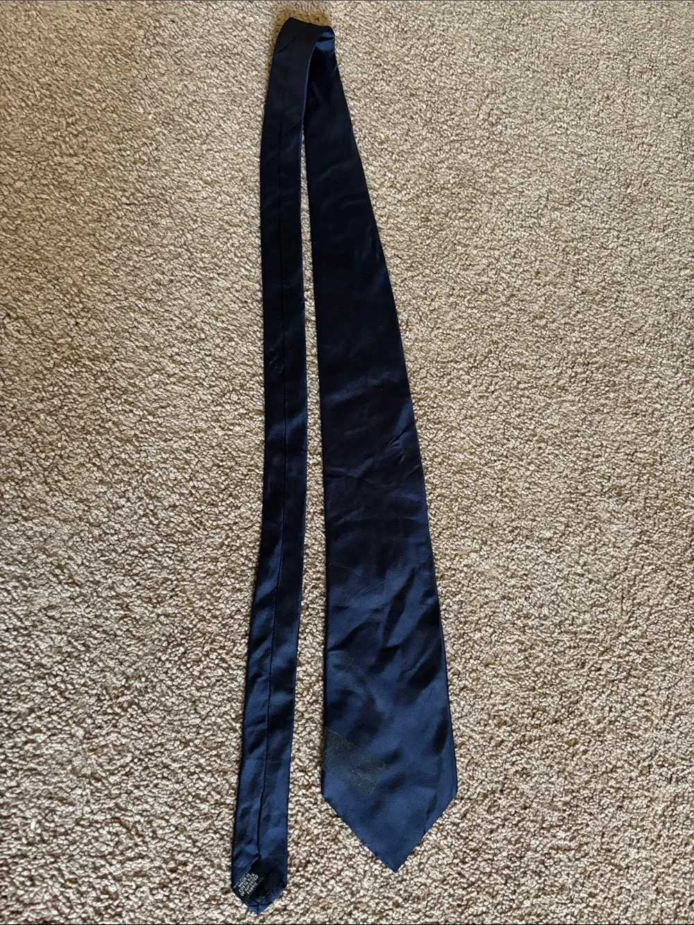 #283 DKNY Men’s Navy Silk Tie - Autographed by DWTS Season 1 Winner Alec Mazo